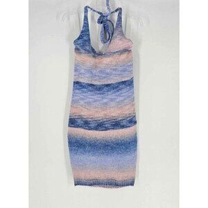 New Morning Mist Y2K Halter Bodycon Sleeveless Slim Fit Tank Mini Dress Sz 6